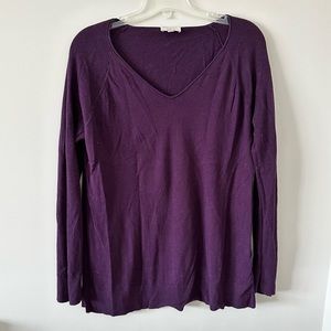 Loft purple vneck sweater